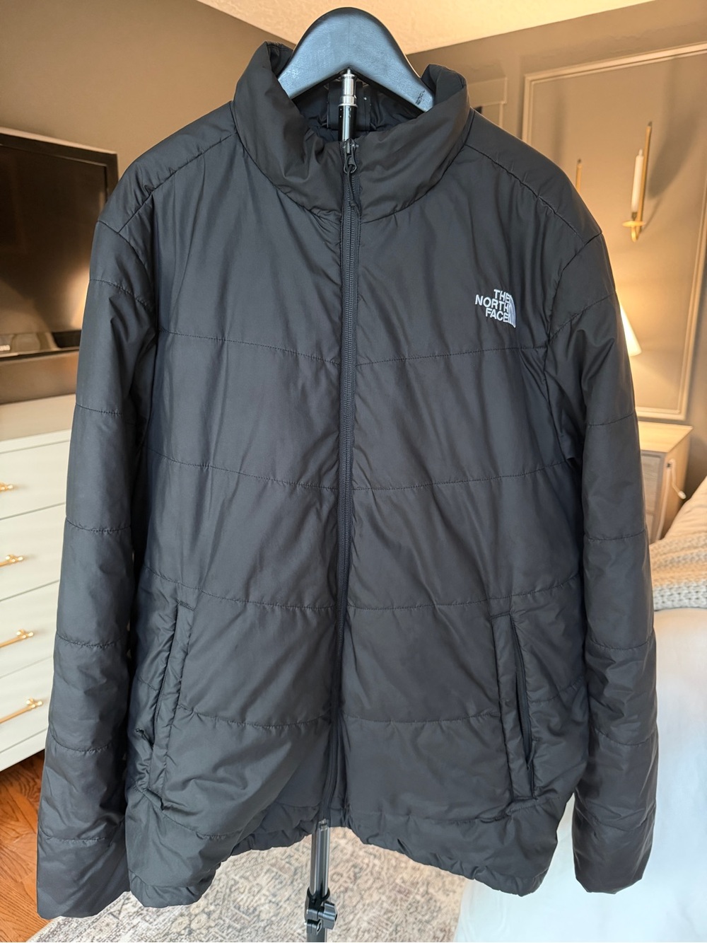 The North Face Junction Insulated Jacket Men’s Large Black Full Zip Puffer Coat